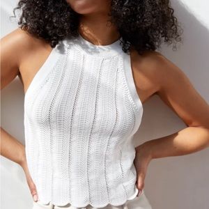 Aritzia Wilfred halter knit tank